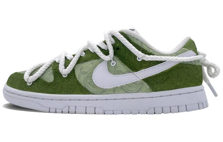 Nike Dunk Low Low-Top Skateboard Shoes Women's White Green