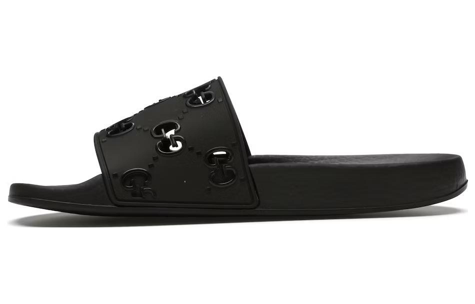 GUCCI Women's Rubber Gg Slide 'Black' Women's