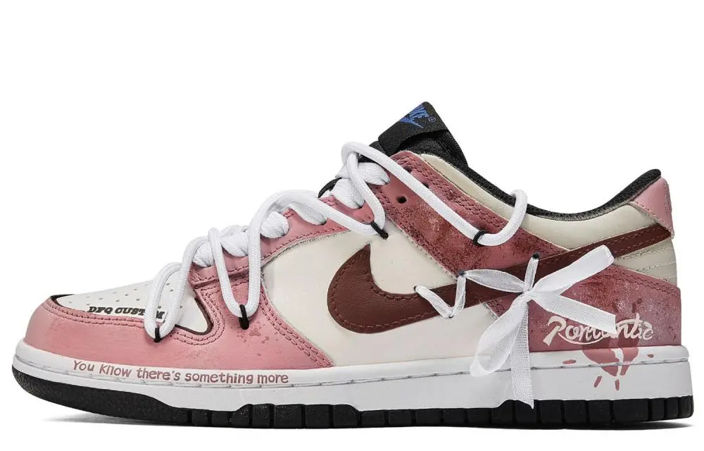 Nike Dunk Skateboard Shoes Women's Low top Brown/Yellow