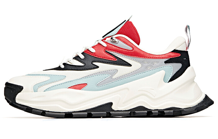 Anta Hot Life Collection Casual Breathable Low-Top Chunky Sneakers Men's Red White