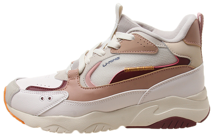 LINING Running Shoes Women's Mid-Top Gray/Umber/Red