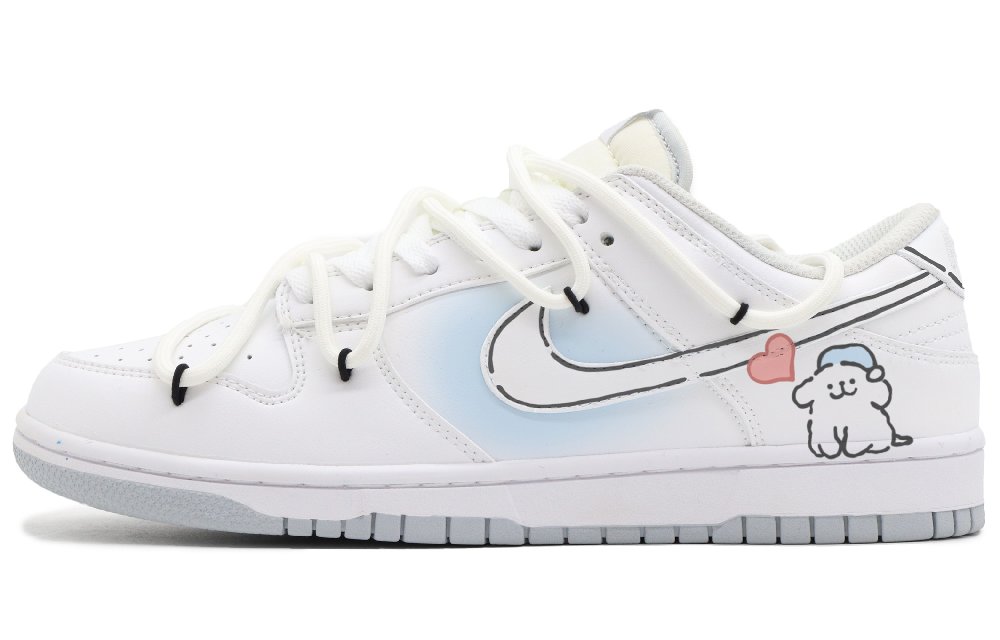 Nike Dunk Low-Top Skateboard Shoes Men's Blue Pink