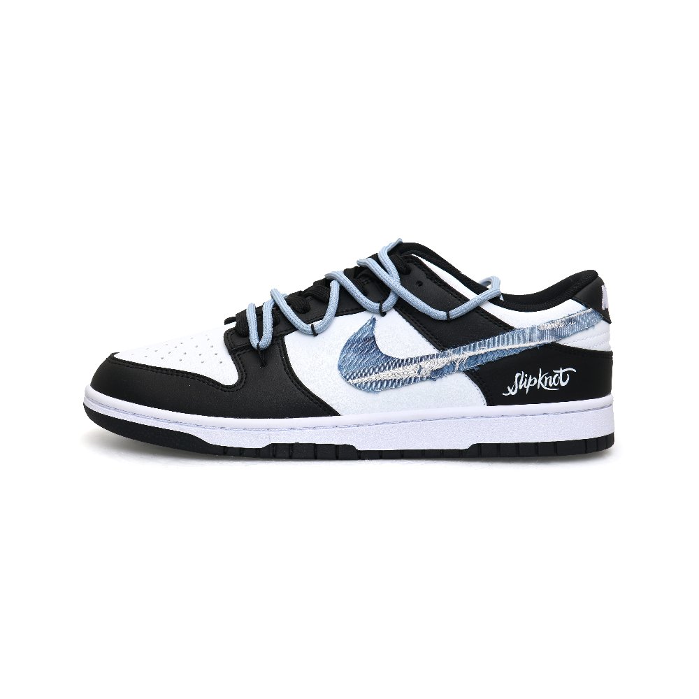 Nike Dunk Anti-Slip Wear-Resistant Low-Top Skateboard Shoes Unisex White Black