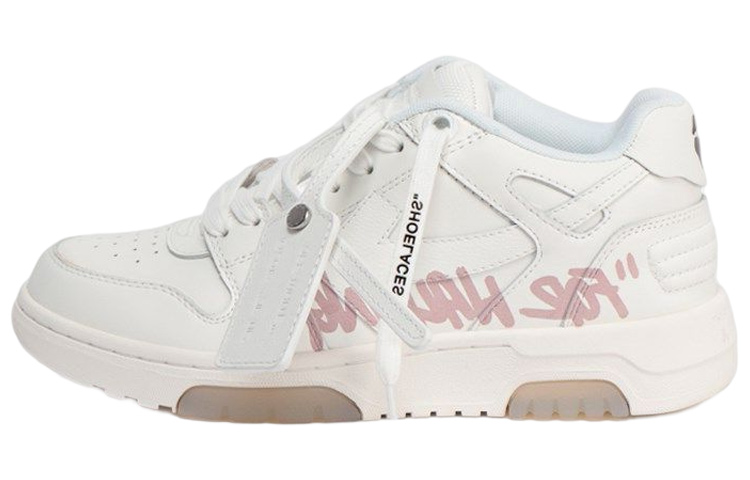 OFF WHITE Out Of Office Low Top For Walking Sneaker 'White Pink' Women's