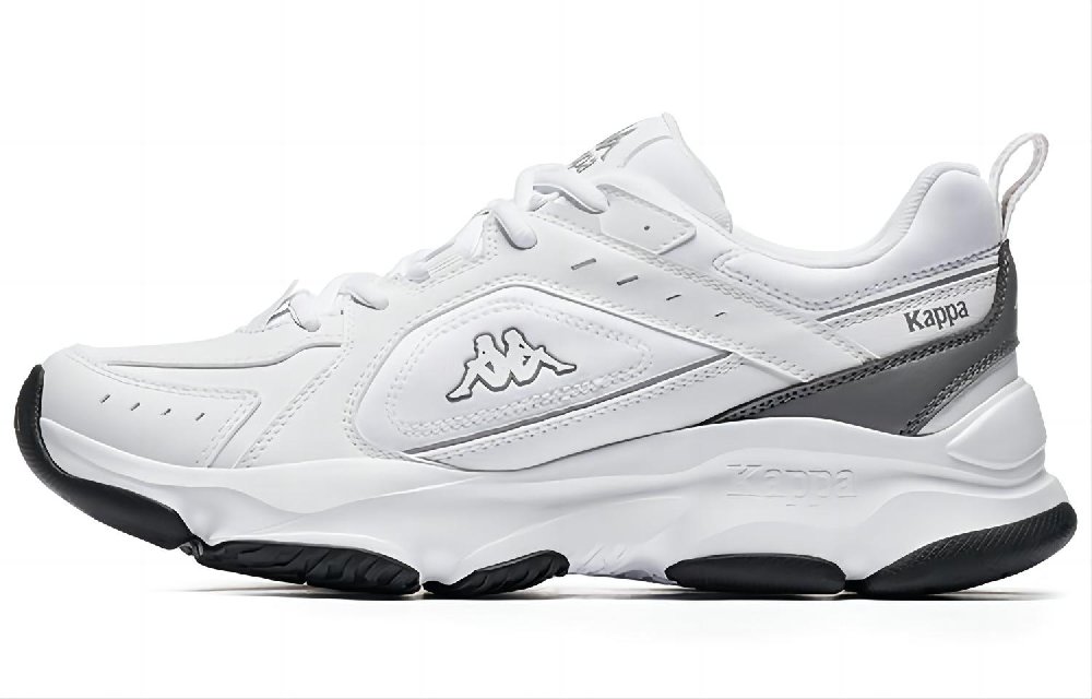 Kappa Back to Back Anti Slip Wear Resistant Low Top Chunky Sneakers Unisex Shark Gray
