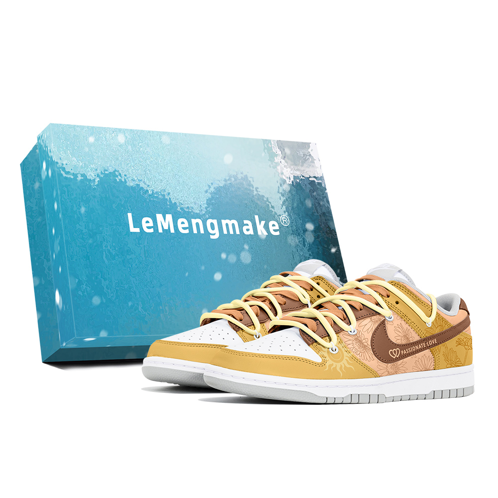 Nike Dunk Joy Lemon Anti Slip Wear Resistant Low Top Skateboard Shoes Women's Yellow