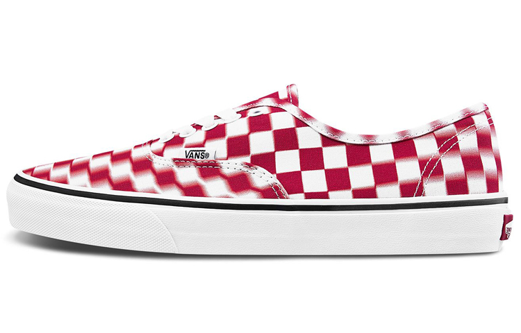 Vans Authentic 'Blur Check   White Red'