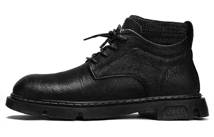 Jeep Martin Boots Men Black