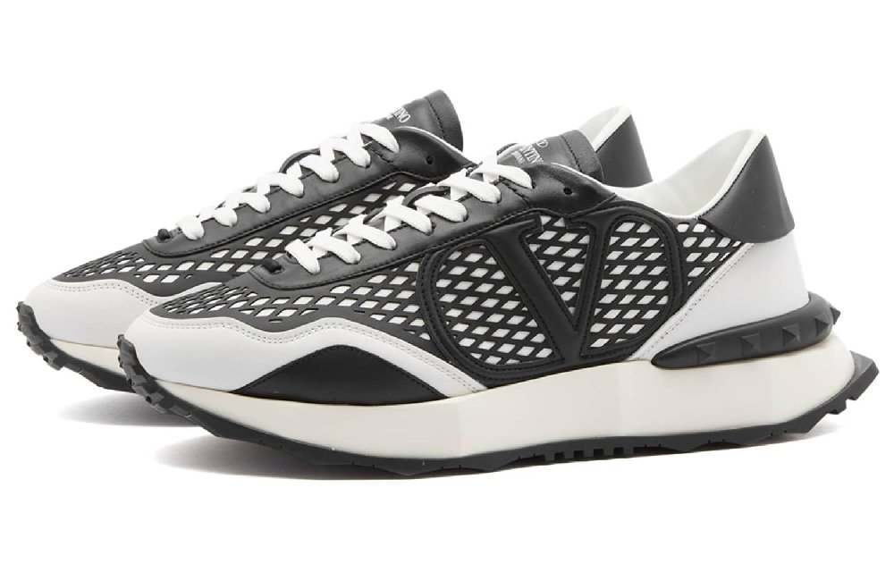 Valentino Low Top Sports Casual Shoes Men's Black White