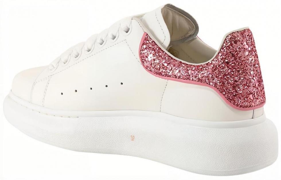 Alexander McQueen Oversized Sneaker 'Beige Pink Glitter' Women's
