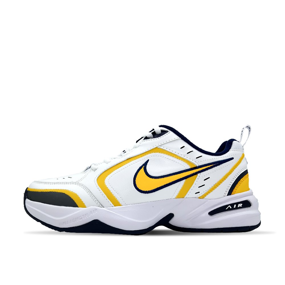 Nike Air Monarch 4 Quantum Cushioning, Slip Resistant, And Abrasion Resistant Low Top Chunky Sneakers Unisex White