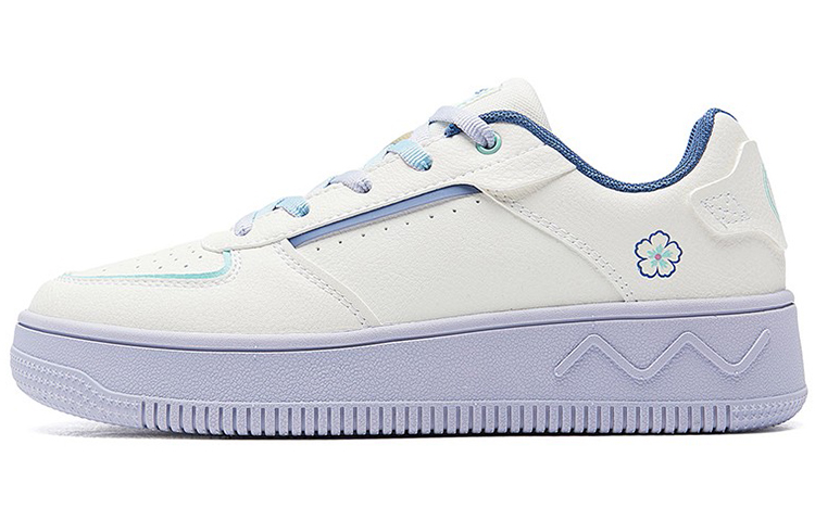 361° BOUND Technology Low Top Skateboard Shoes Women's White Blue Purple