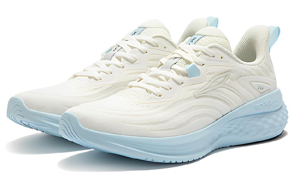 361° E Toughness 1.0 Cushioning, Slip Resistant, And Abrasion Resistant Low Top Casual Running Shoes Men's White Blue