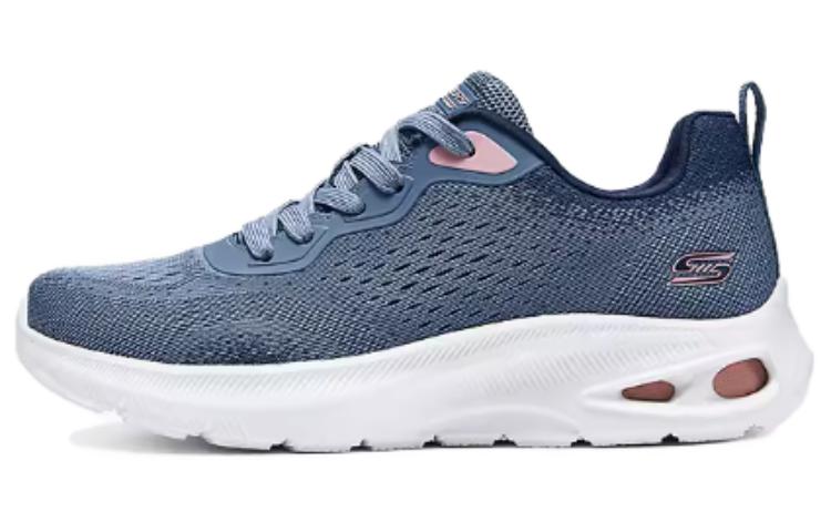 Skechers Anti Slip Wear Resistant Low Top Running Shoes Women's Gray Blue