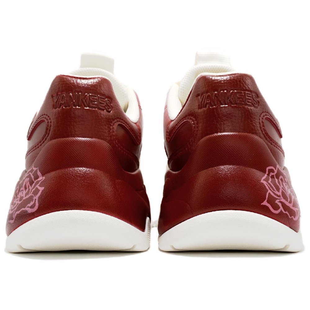 MLB Big Ball Chunky Height Increasing Anti-Slip And Wear-Resistant Low-Top Chunky Sneakers Unisex White Red