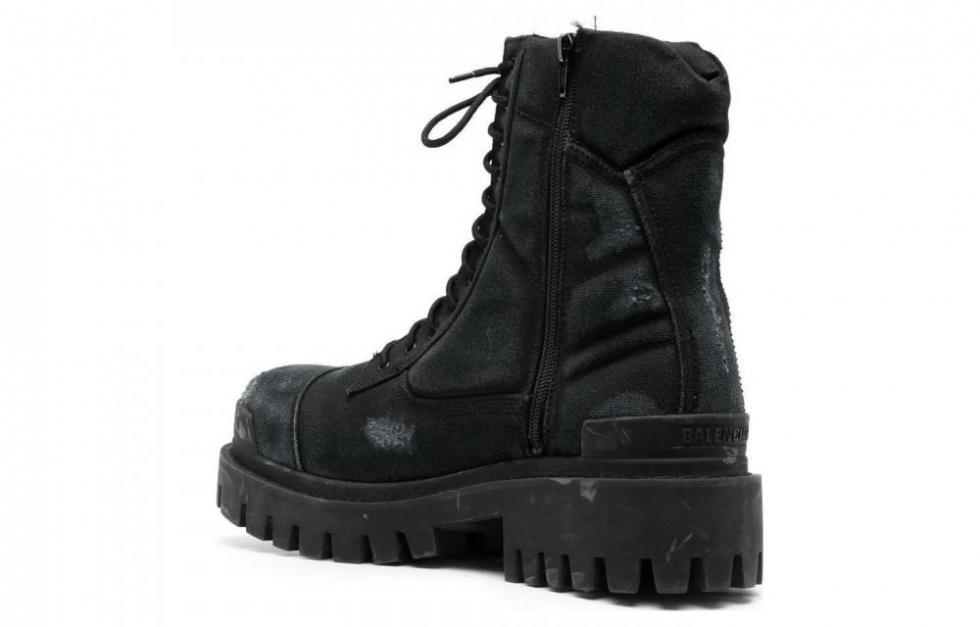 Balenciaga Combat Strike Boots 'Washed Black Cotton' купить в интернет-магазине Yoocart с быстрой доставкой по России.