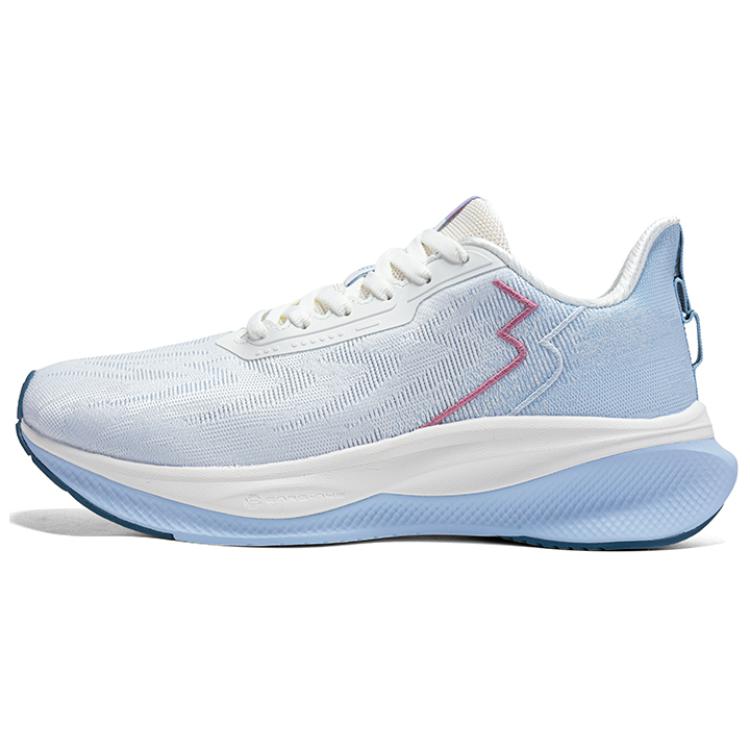 361° Abrasion-Resistant Cushioning Low-Top Casual Running Shoes Women's White Blue