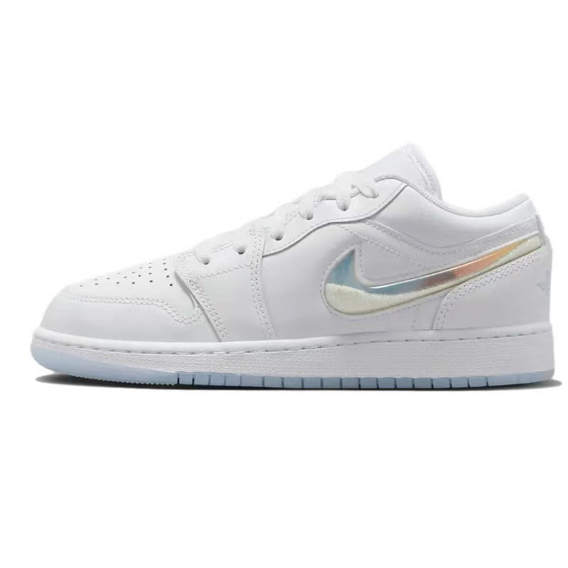 Jordan Air Jordan 1 Low-Top Vintage Basketball Shoes GS White Blue купить в интернет-магазине Yoocart с быстрой доставкой по России.