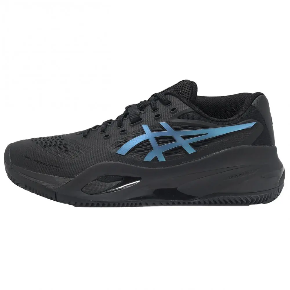 Asics GEL RESOLUTION X CLAY Cushioning, Breathable, Supportive Low top Tennis Shoes Unisex Black