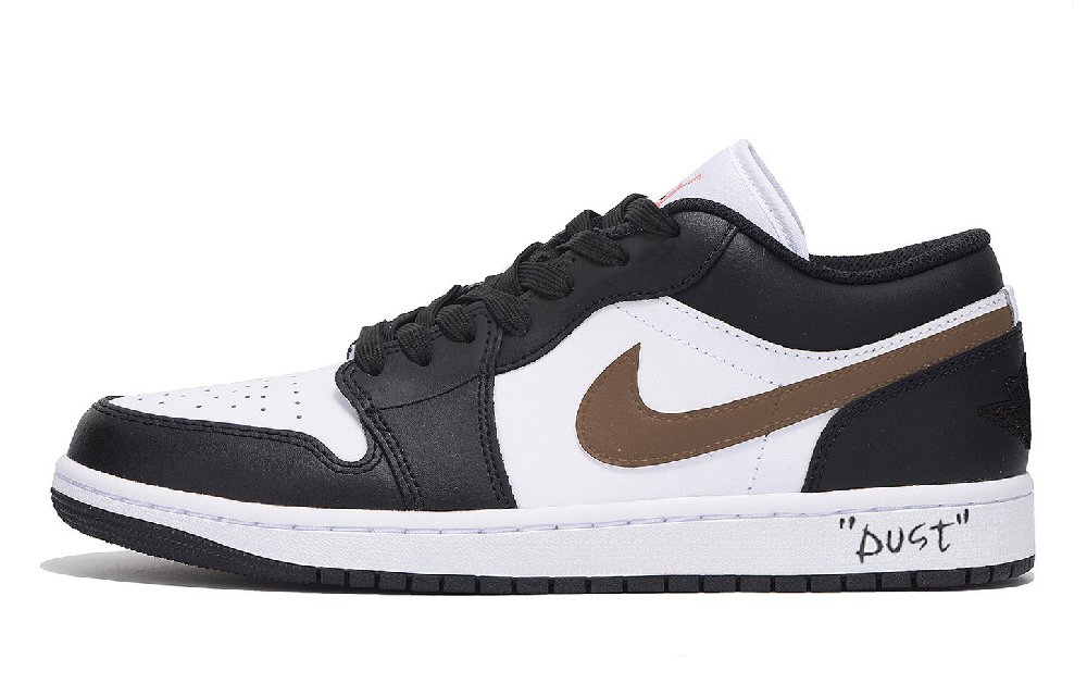 Jordan Air Jordan 1 Abrasion Resistant Coverage Low Top Vintage Basketball Shoes Unisex Black
