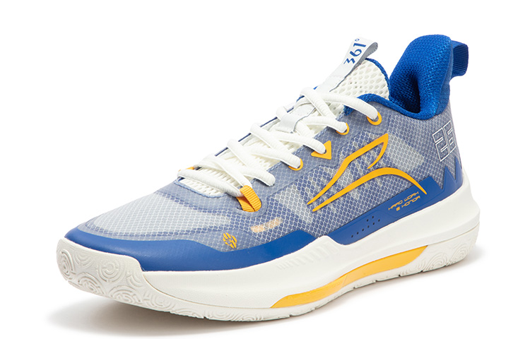 361° DVD Team Assist Future Cushioning Anti-Slip Wear-Resistant Breathability Low-Top Basketball Shoes Men's Blue White