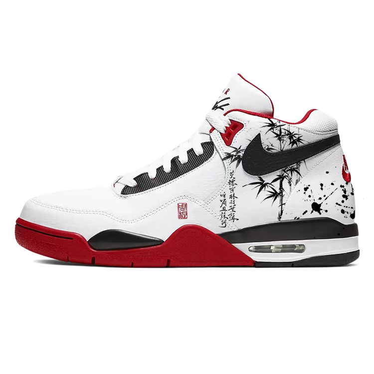 Nike Flight Legacy Vintage Basketball Shoes Unisex Mid-Top Red/White