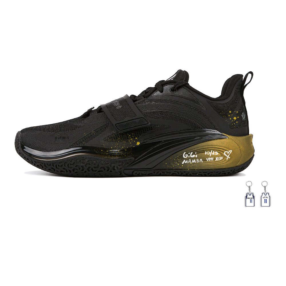 Anta KAI 1 Champion's Journey Cushioned Slip-Resistant Low-Top Basketball Shoes Men's Black Gold