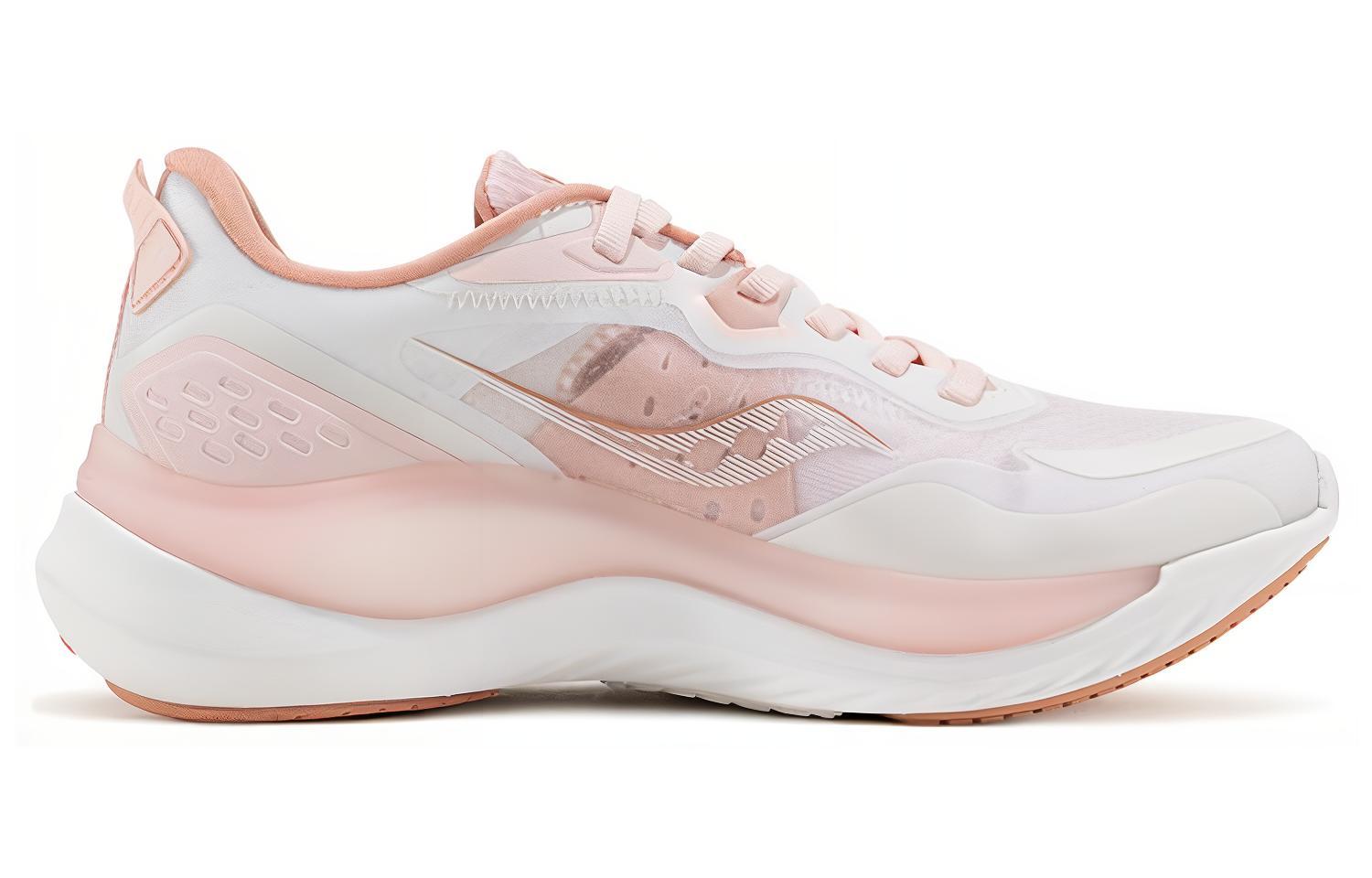 Saucony Phoenix Inferno 2 Firebird Cushioning Anti-Slip And Wear-Resistant Low-Top Running Shoes Unisex White Pink