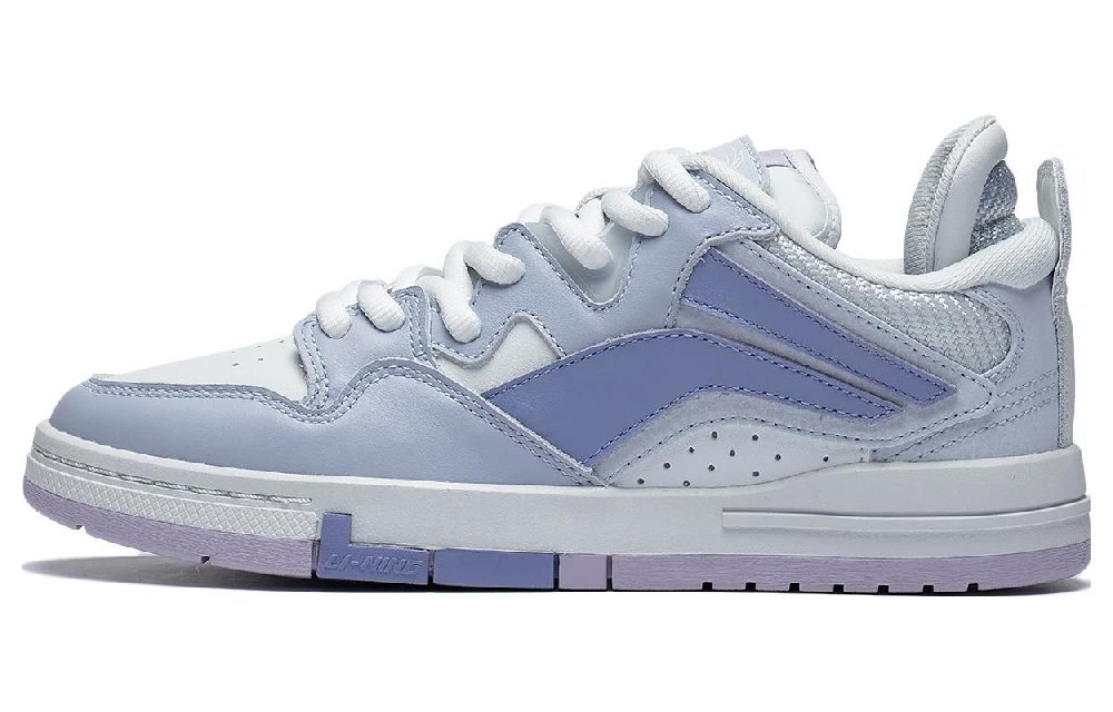 LiNing Wei Wu PRO Anti Slip Wear Resistant Low Top Skateboard Shoes Women's Gray White Purple