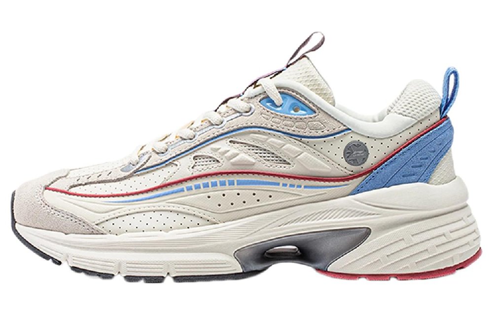LiNing Comet LITE Cushioned Slip Resistant Abrasion Resistant Low Top Casual Shoes Women's White Blue