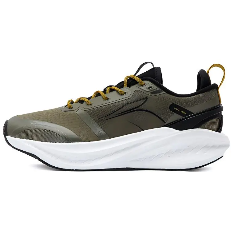 361° Foam Explosion 4.0 Slip-Resistant Cushioning Coverage Low-Top Sprint Running Shoes Men's Olive Green
