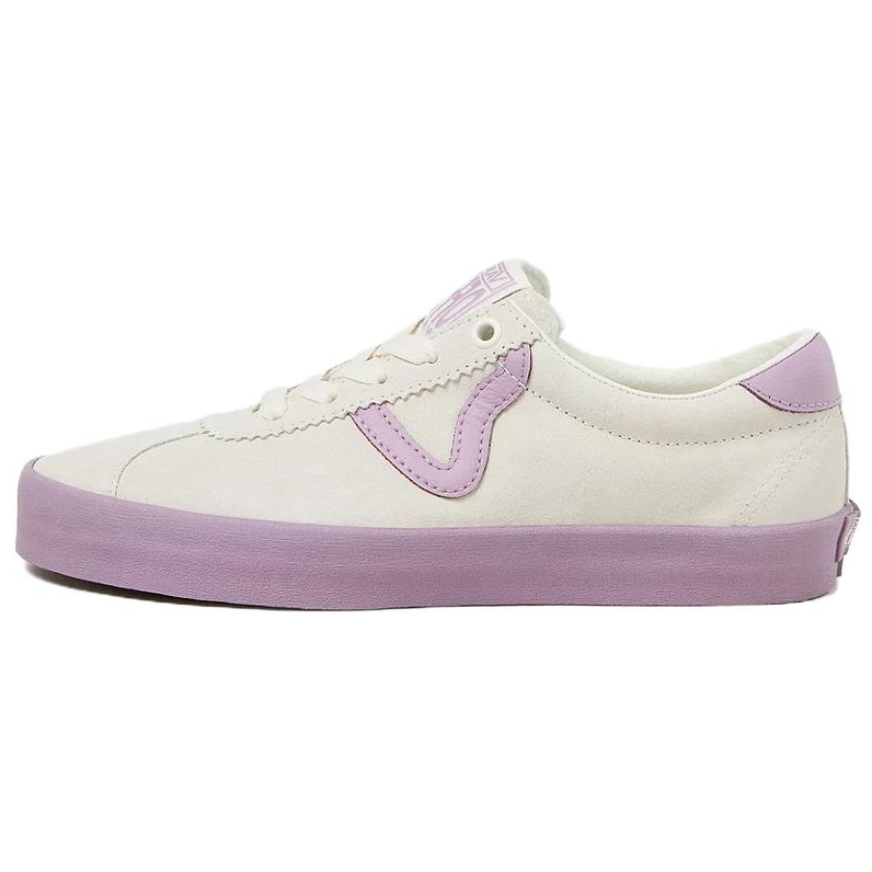 Vans Sports Anti-Slip Wear-Resistant Low-Top Skateboard Shoes Unisex White Purple
