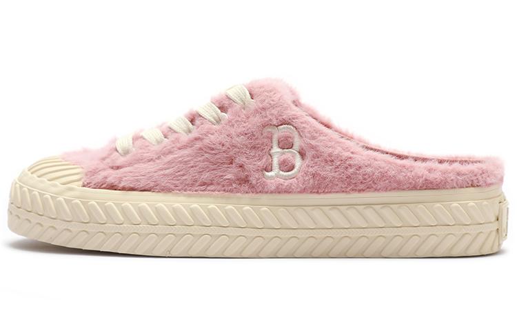 MLB Playball Mule Cushioning Lightweight Low-Top Skateboard Shoes Unisex Pink White