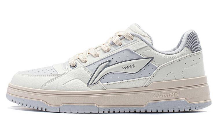 LiNing Tianji 2.0 Slip-Resistant Breathable Low-Top Skateboard Shoes Women's White Gray