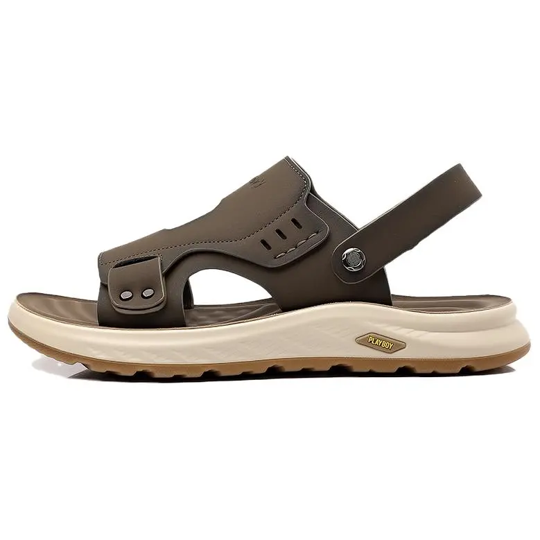 Playboy Beach Sandals Men's Black/Khaki