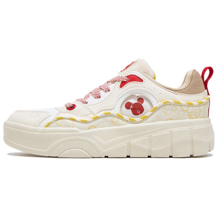 361° Slip Resistant Abrasion Resistant Mid top Skateboard Shoes Women's White Red