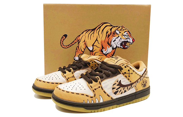 Nike Dunk SB Pro 'Wheat Mocha' Anti-Slip Wear-Resistant Low-Top Skateboard Shoes Unisex White Brown