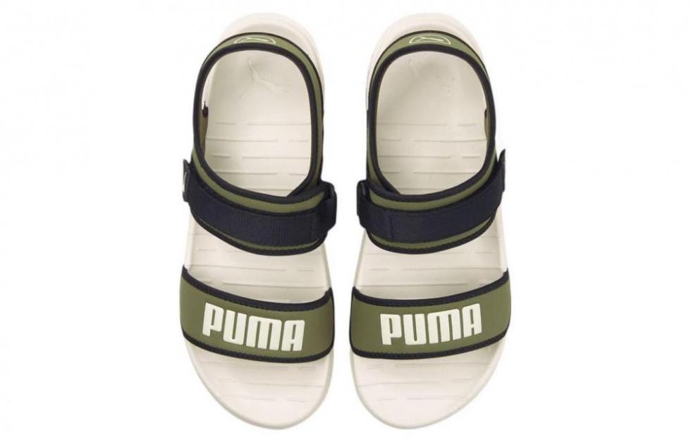 PUMA Softride Slide 'White Dark Green Moss' купить в интернет-магазине Yoocart с быстрой доставкой по России.