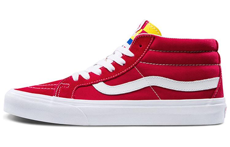 Vans SK8 Mid Mid Top Skate Shoes Red Unisex