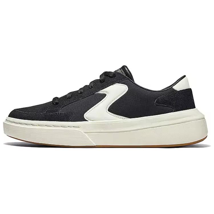 Skechers Court Classics Breathable Support Low-Top Skateboard Shoes Men's Black Beige