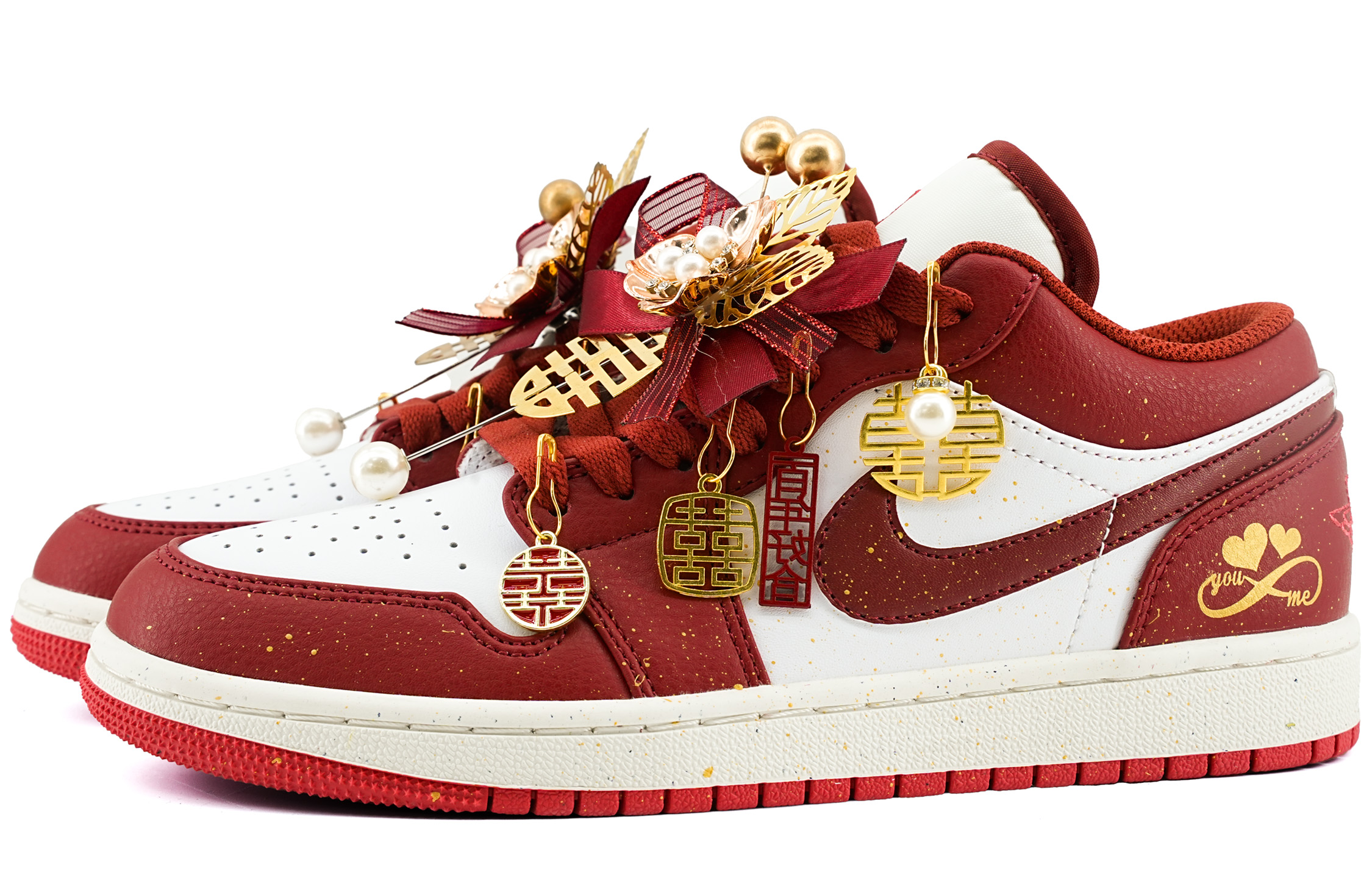 Jordan Air Jordan 1 Low Top Vintage Basketball Shoes Unisex Marriage Red купить в интернет-магазине Yoocart с быстрой доставкой по России.