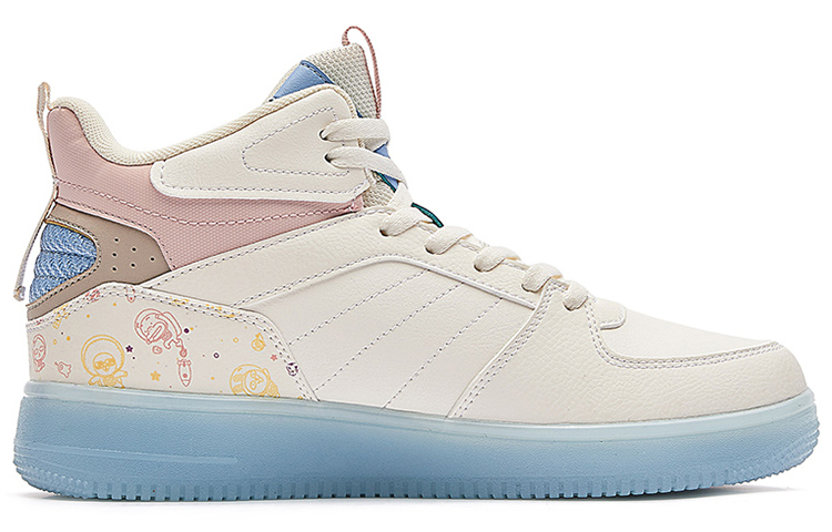 361° Slip-Resistant Cushioning High-Top Skateboard Shoes Women's White