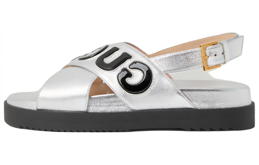 GUCCI One Strap Sandals Women's Silver
