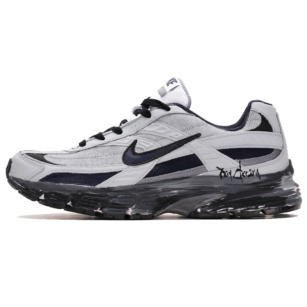 Nike Initiator Cushioning, Wear Resistant Low Top Running Shoes Men's Gray Black