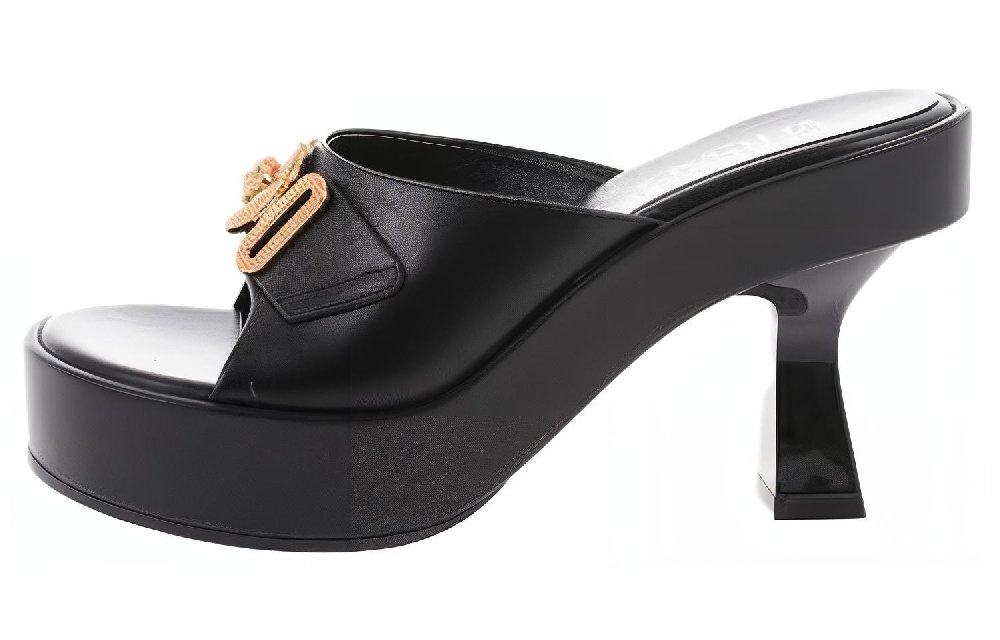 VERSACE Stylish Sandal 8cm Women's Black