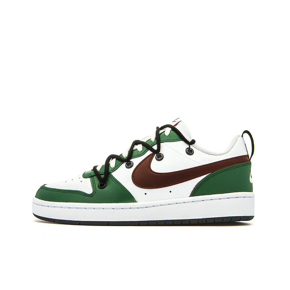 Nike Court Borough Azure Dragon, Amber Anti Slip Wear Resistant Low Top Skateboard Shoes Women's Red Green