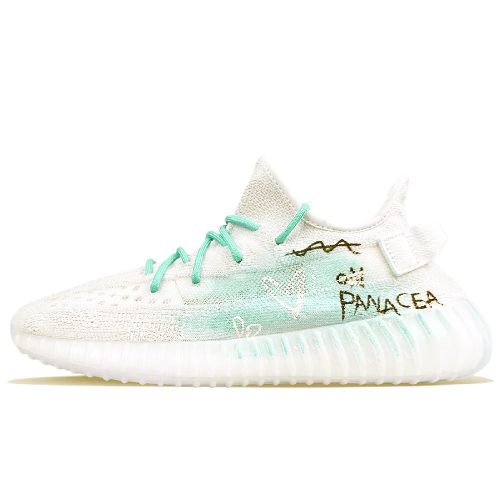 Adidas Originals Yeezy Boost 350 V2 Abrasion Resistant Low Top Casual Shoes Unisex White