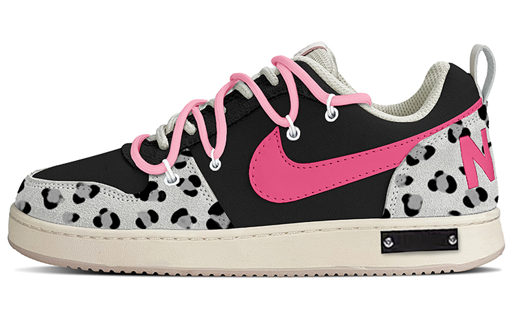 Nike Court Borough PRM Low-Top Skateboard Shoes Women's Pink Black