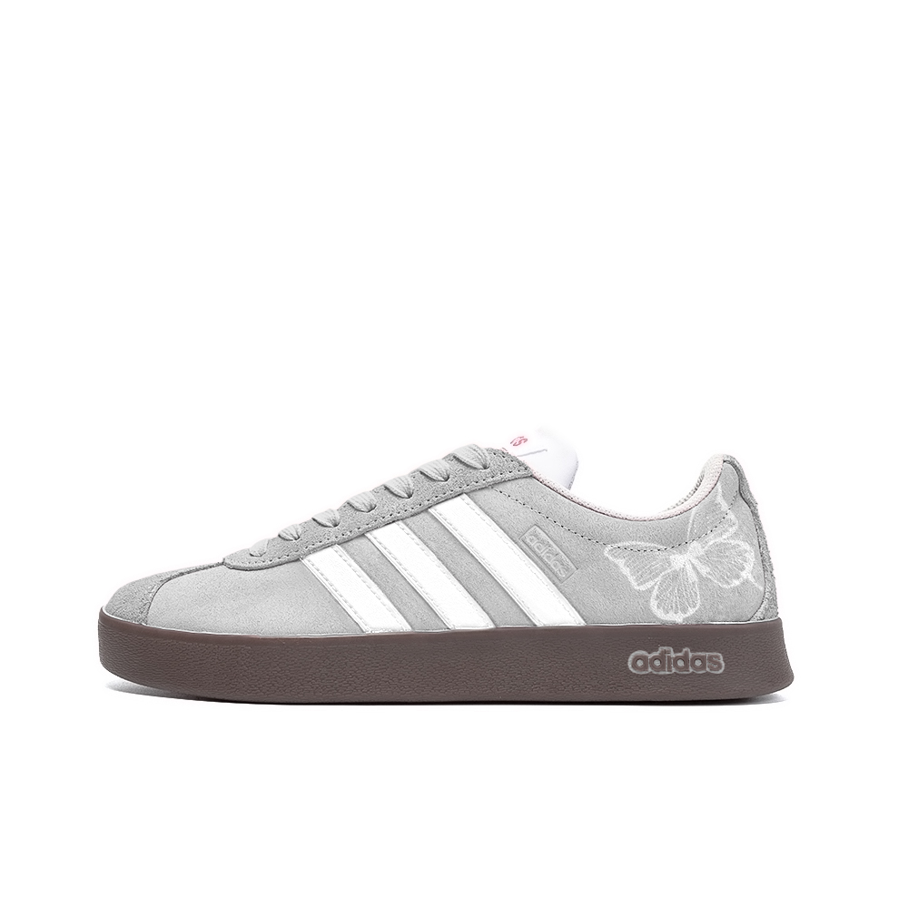 Adidas Neo Vl Court Half Stringed Curved Moon, Amber Low Top Skateboard Shoes Unisex Gray