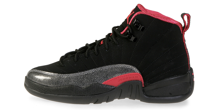 Jordan 12 Retro Black/Siren Red GS